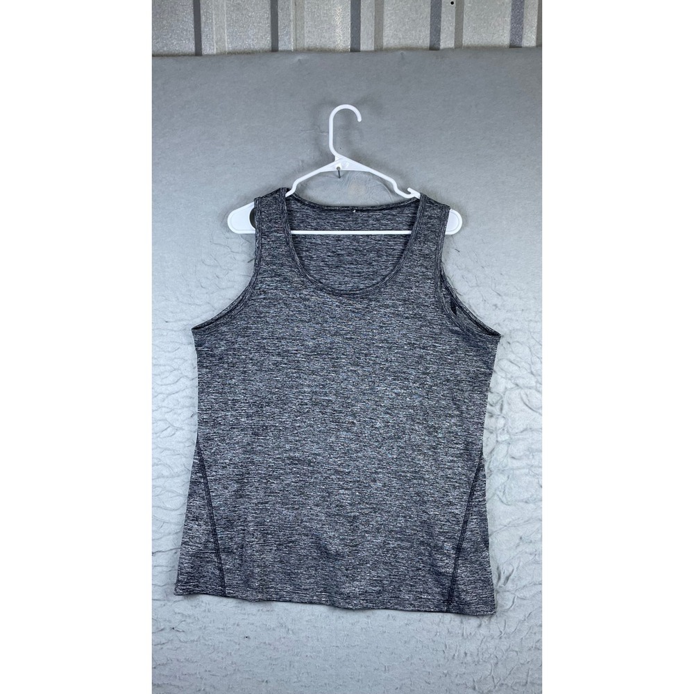 Unbranded Tank Top Mens XL Grey Excellent Space Dye Athletic Sleeveless Shirt